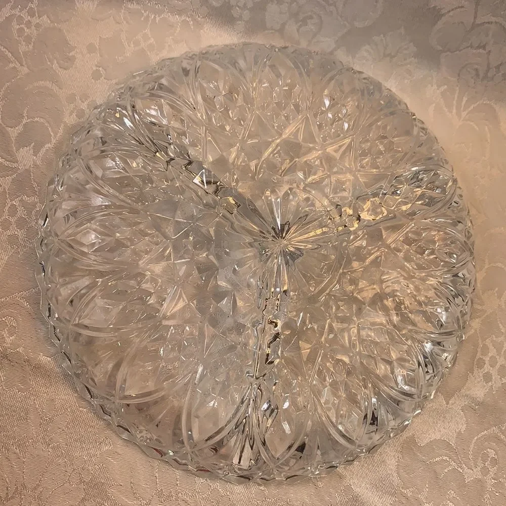 Gibson Everyday Jewelite Three Section Glass Relish Appetizer Bar Serving Dish